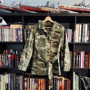 Talbots Olive Green Camo Utility Jacket